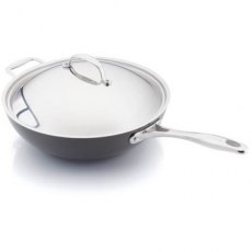 Stellar Hard Anodised 30cm Wok with Lid