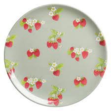 Strawberries Melamine Dinner Plate