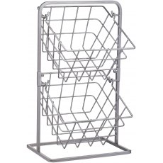 Industrial Kitchen Two Tier Wire Storage Baskets