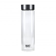 Built Tiempo Glass 450ml Drinks Bottle Charcoal