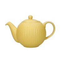 Globe Textured Teapot 4 Cup Yellow Ridged