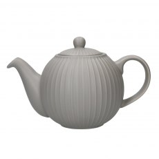 Globe Textured Teapot 4 Cup Grey Ridged