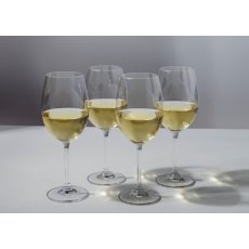 Mikasa Julie Crystal White Wine Glasses Set of 4