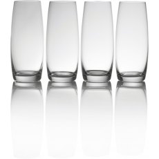 Mikasa Julie Crystal Stemless Flutes Set of 4