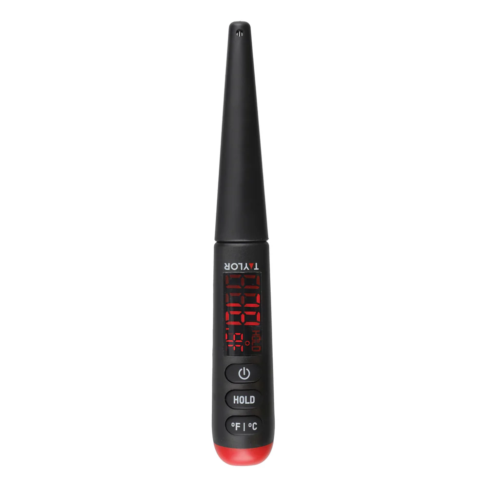 Taylor Pro Digital Food Thermometer Probe with Bright LED Display, Plastic / Stainless Steel - Black