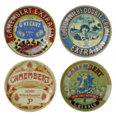 Classic Camembert Canape Plates S/4