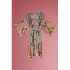 Trailing Wisteria Kimono Gown Ice