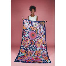 Powder Fantasy Floral Print Scarf Navy