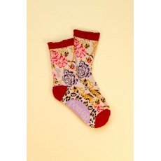 Floral Pencil Ankle Socks