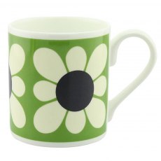 Square Daisy Flower Green Mug