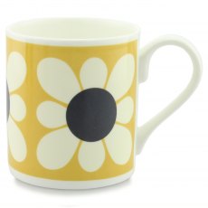 Square Daisy Flower Yellow Mug