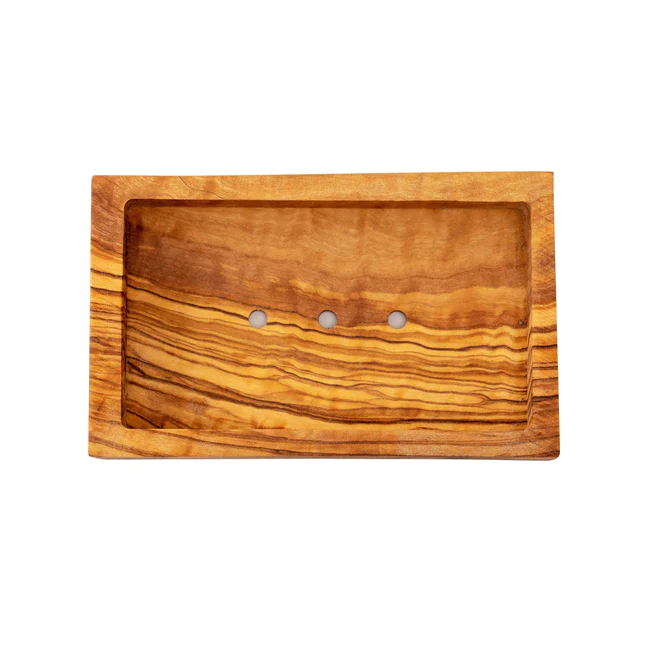 Eco Bath London Olive Wood Soap Dish Rectangular