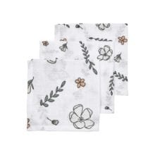 Meyco 3pk GOTS Muslins Floral