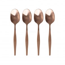 S/4 Copper Dipped Espresso Spoons