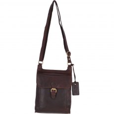 Ashwood Womens Vintage Small Leather Travel Shoulder Bag - Brandy