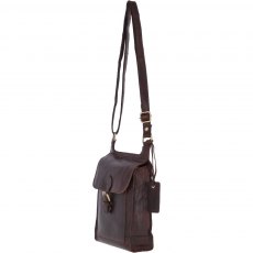Ashwood Womens Vintage Small Leather Travel Shoulder Bag - Brandy