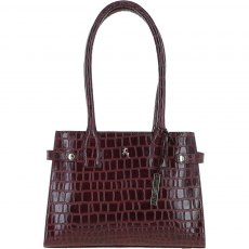 Ashwood Two Section Leather Tote Bag Bordeaux