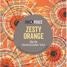 Coco Pzazz Zesty Orange Dark Chocolate Bar Vegan