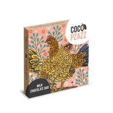Coco Pzazz x Fox & Boo's Milk Chocolate Bar Hens 80g