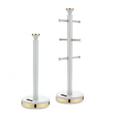 Tower Cavaletto Towel Pole & Mug Tree Set White