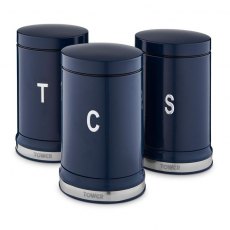 Tower Belle Set of 3 Canisters Midnight Blue