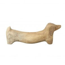 Sausage Dog A Log Natural Mango Wood