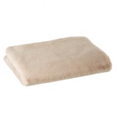 Fluffy Faux Fur Throw Blush