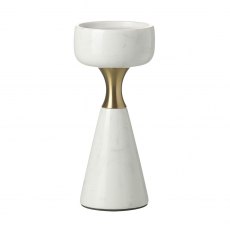 Cadent Candlestick Marble White
