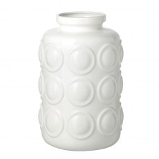 Orbit Vase Ceramic White 17x17x27cm