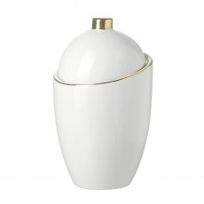 Saturn Jar Ceramic White 16x16x28cm