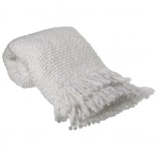 Leto Knitted Cream Throw