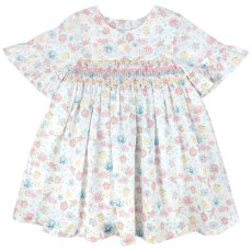 Albetta Flower Folie Hand Smocked Dress