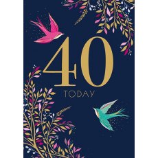 Sara Miller 40 Today Birthday Greeting Card