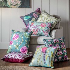 HERITAGE Bird Cushion Teal