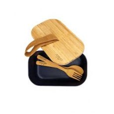 Joules Bamboo Lunch Box With Cutlery