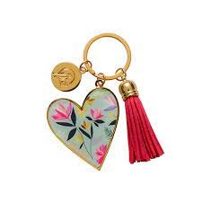 Sara Miller Heart Metal Keyring