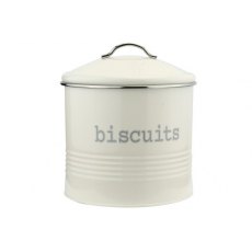Canister Round Biscuits Cream