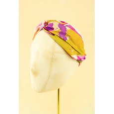 Powder Orchid Elasticated Headband Mustard