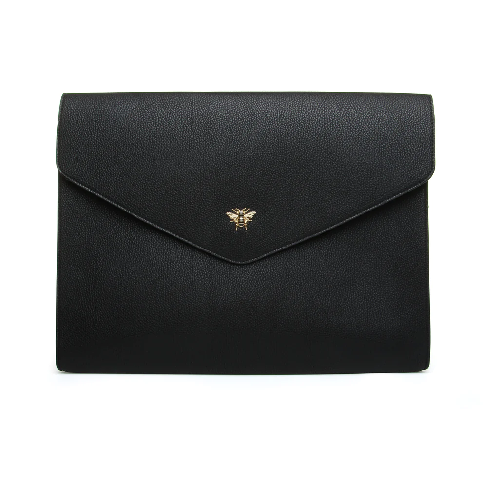 Alice Wheeler London Black Eaton Laptop / Document Holder