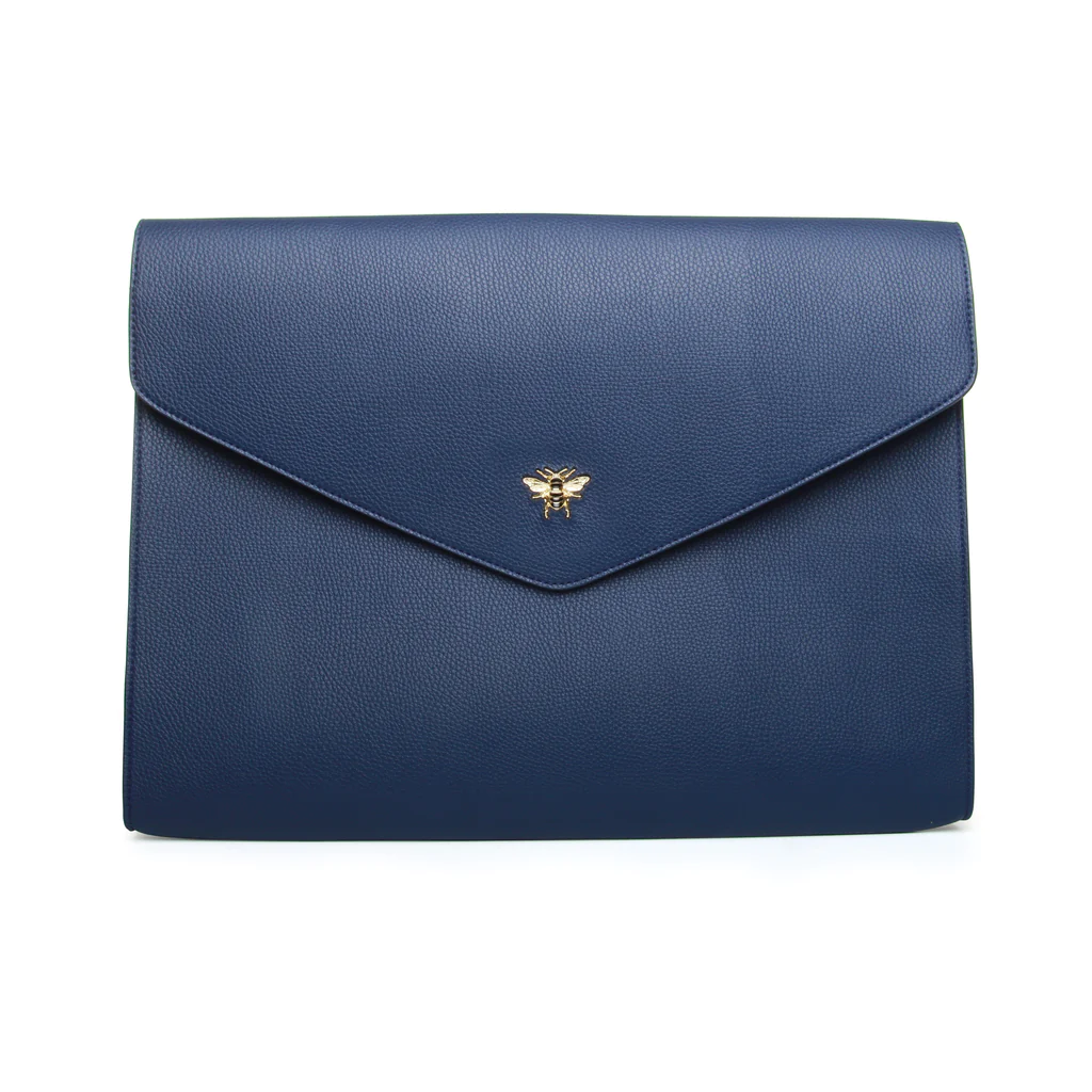 Alice Wheeler London Navy Eaton Laptop / Document Holder