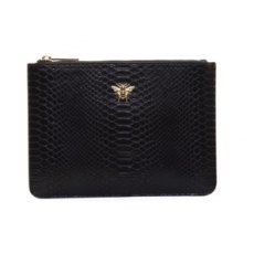 Black Luxury Snake Print Perfect Pouch