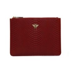 Cherry Luxury Snake Print Perfect Pouch