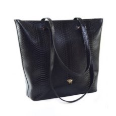 Black Luxury Snake Print Knightsbridge Tote