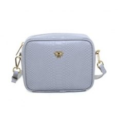 Grey Luxury Snake Print Mayfair Camera Cross Body