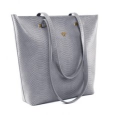 Alice Wheeler London Grey Luxury Snake Print Knightsbridge Tote