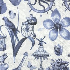 Napkins Blue Things
