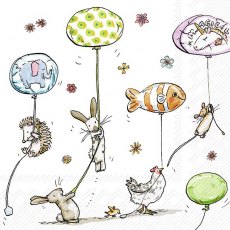 IHR Napkins Animals With Balloons