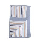 Ziggle Baby Blue & Beige Stripe Blanket