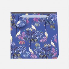 Sara Miller Crane Garden Indigo Medium Gift Bag