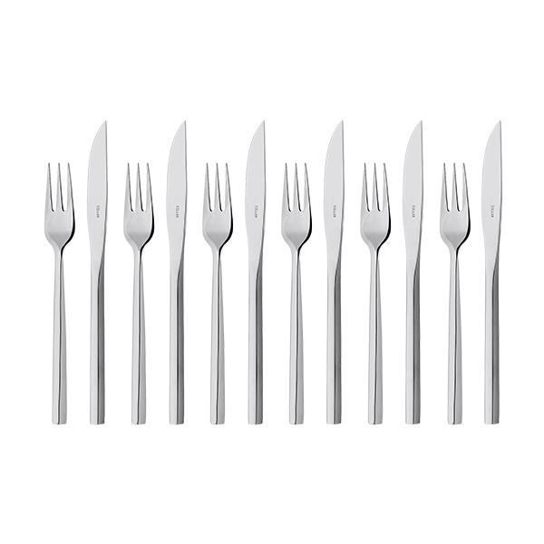 Stellar Rochester 12 Piece Steak Knife & Fork Set